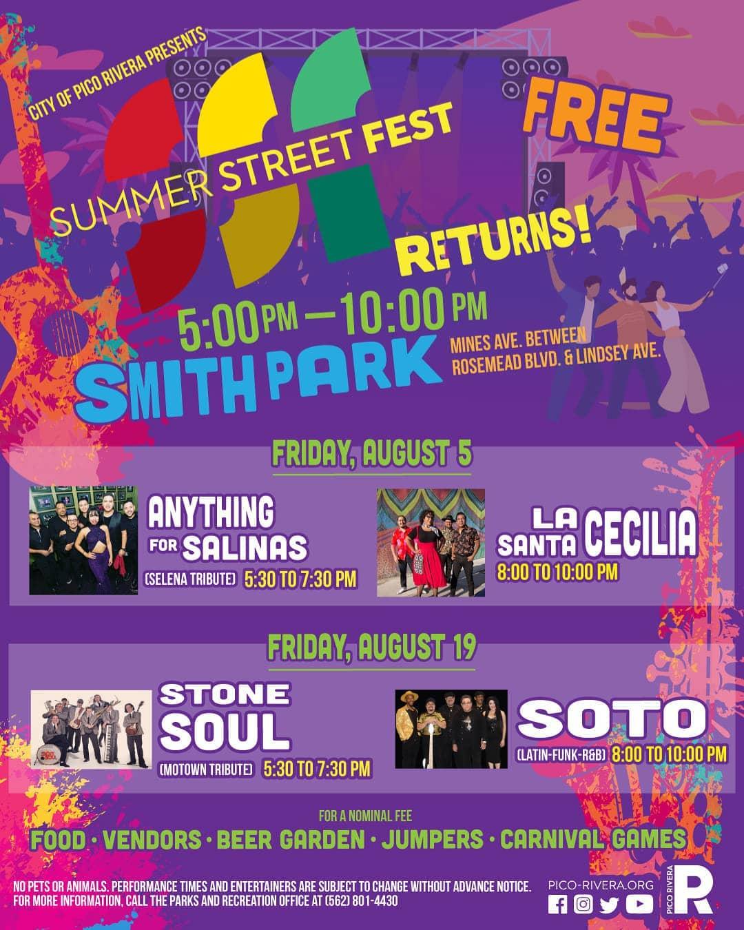 Pico Rivera’s Summer Street Fest is back Downey Latino News